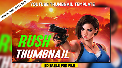 Game Thumbnail Template 3d graphic design logo youtube