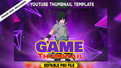Anime Game Thumbnail Template animation branding graphic design youtube