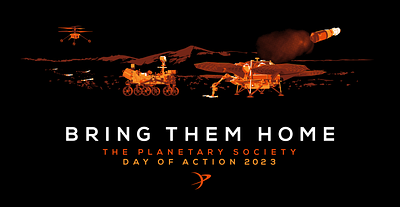 Bring Them Home for The Planetary Society design graphic design illustration mars planets science space