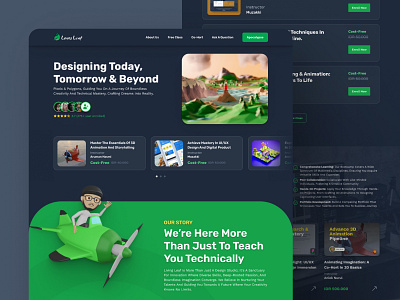 Free Online Class | Living Leaf 3d design design thinking free class muzakifuz uiux design web design