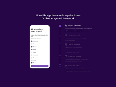 Whee.li — Personal Growth App Landing Animation animation app app design app store branding design digital products download graphic design journey landing page logo mobile ui personal growth ui ui design ux website wellness app z1