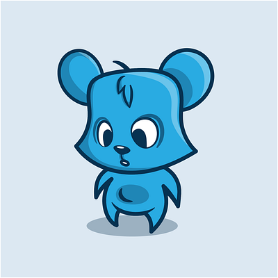 Blue Critter adobeillustrator cartoon character illustration