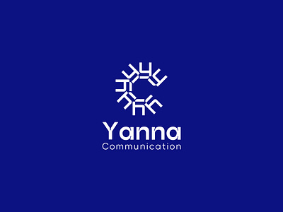 Yanna Communication logo design abstract art brand branding clean design drawing flat graphic design icon illustration illustrator logo logo design logotype minimal modern sketch typography vector