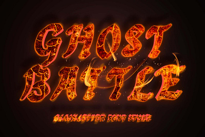 Ghost Battle beautiful branding christmas design elegant fire font font font design graphic design halloween handwritten illustration logo ui
