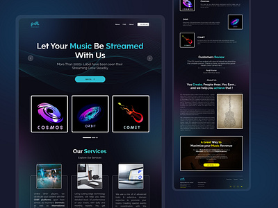 Music Stream Landing Page online radio.