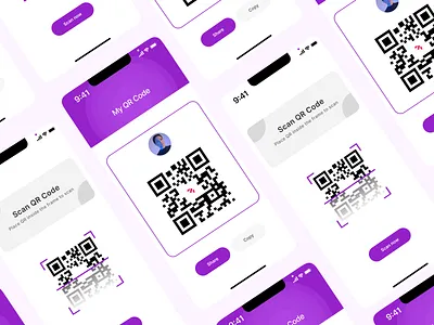 QR Code Scanner app concept design generator inspiration ios iphone mobile mobile app mobile scanner modern programming qr code qr code generator scan scanner simple trending ui ux