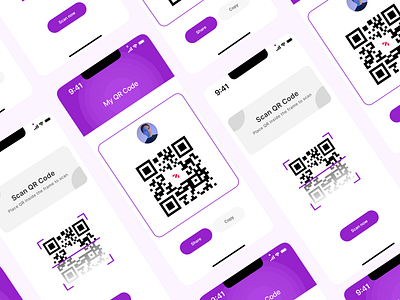 QR Code Scanner app concept design generator inspiration ios iphone mobile mobile app mobile scanner modern programming qr code qr code generator scan scanner simple trending ui ux