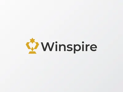 Winspire - Inspire to Win Crest Logo Design Concept branding creative logo crestlogo inspire logo letter w logo logo logo design logo icon modern logo star logo victorylogo win winner