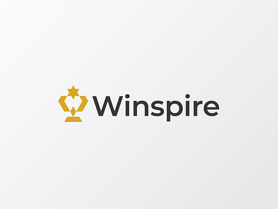 Winspire - Inspire to Win Crest Logo Design Concept branding creative logo crestlogo inspire logo letter w logo logo logo design logo icon modern logo star logo victorylogo win winner