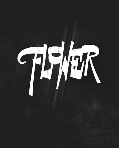 Flower. Lettering design font l lettering letters logo movie art title type typeface typography