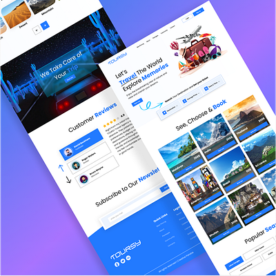 Travel Agency Website UI Design adventureawaits branding design figma graphic design illustration logo travelagency ui user interface userexperience userinterface ux wanderlust web design web ui webdesign website design