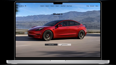 Tesla Landing page dailyui desktop tesla teslalandingpage ui website