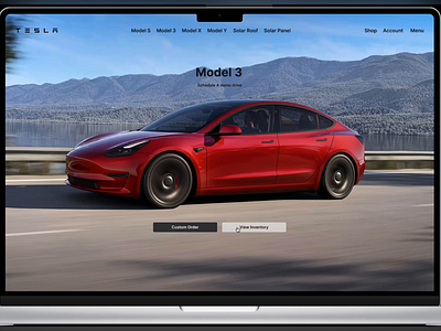 Tesla Landing page dailyui desktop tesla teslalandingpage ui website