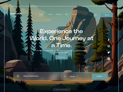 Travel Agency (Vacation) Landing Page UI Design 3d adventuretravel animation branding exploretheworld graphic design holidaygetaway landingpagedesign logo motion graphics tourismwebsite travelagency travelinspiration ui userfriendlyui vacationplanning wanderlust