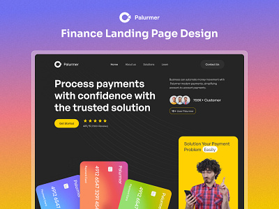 Finance Landing Page Design finace landing page design finance design landing page design ui design