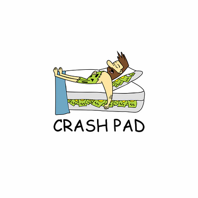 crash pad animation branding logo