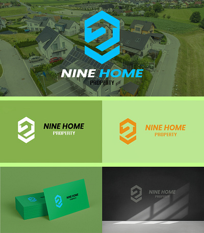 Nine Home Property branding design logo merek nine home property