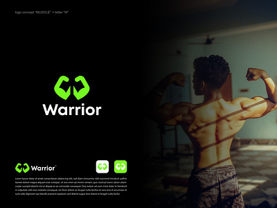 Gym logo design with letter W. Modern minimalist logo all mamun shamim branding fitness logo graphic design gym logo letter w logo design letter wmuscle logo minimalist logo design modern logo design muscle shamim workout logo