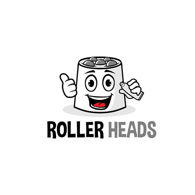 roller heads animation graphic design logo