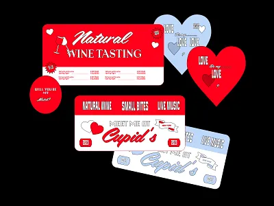 Cupid's #4 brand branding cupid love sticker tattoo typography