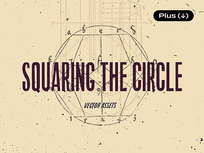 Squaring The Circle Vector Assets abstract art assets circles design elements eps geometry graphics illustration illustrator lineart lines medieval object pixelbuddha shapes transparent vector