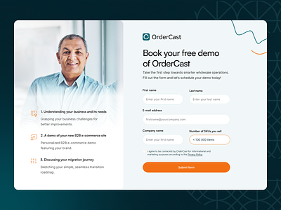 OrderCast - B2B e-commerce platform b2b b2b e commerce book a demo conversion cro order management ordercast website