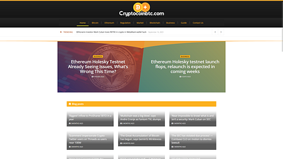 Website Creation for CryptocoinBTC.com (WordPress) branding front end coding graphic design logo ui web design wordpress