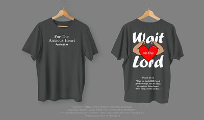 "Wait on the Lord" Graphic Tee Design christianclothing christiandesign clothingdesign graphic design illustration vector