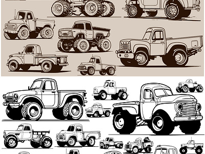 car cartoon collection car cartoon car collection car drawing car icon car sketch cartoon car graphic design lorry pickup pickup truck truck vector car