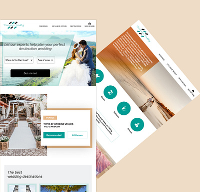 Destination wedding Planner Website Design design graphic design motion graphics product designer ui uiux designer web developer