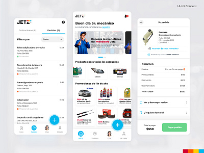 JetzApp: The app for mechanics (UI-UX Concept) app ui ux