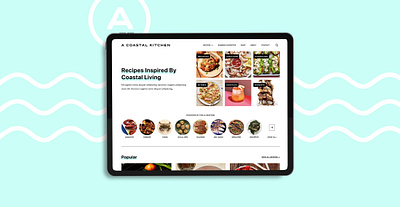 A Coastal Kitchen branding custom wordpress theme logo page speed optimization responsive design ui ux web design