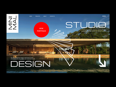 Concept design ui architecture building design graphic design house land landig page landing minimalism ui