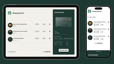 STARBUCKS-Check Out check out checkout ecommerce graphic design shopping cart starbucks ui ui design ui designer uidesign ux web design