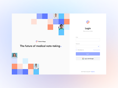 Patient Mapp - Login animation login medical motion graphics sign in ui ux web web app