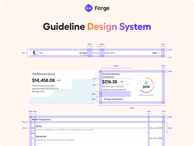 Guideline Design System component spacing specifications by Scott ...
