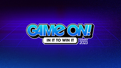 Logo: Summit 2023 - Game On! branding design event logo type