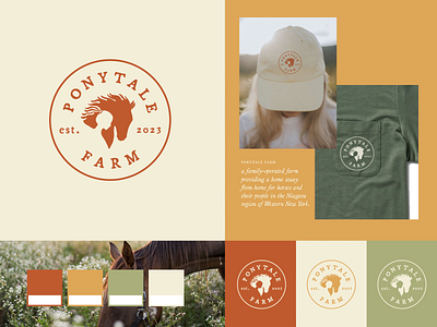 Branding • Ponytale Farm brand identity branding design graphic design illustration logo