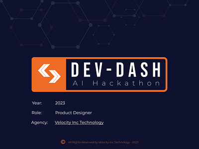 Dev Dash Hackathon branding design graphic design logo