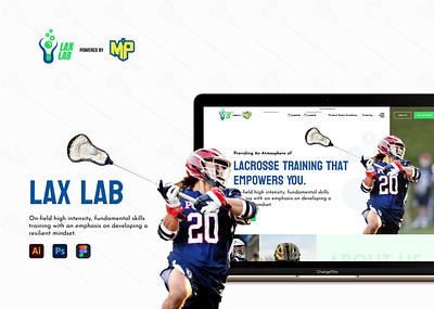 LaxLab Website Landing Design branding case study design graphic design lacrosse laxlab minimal sport website typography ui ux web website design