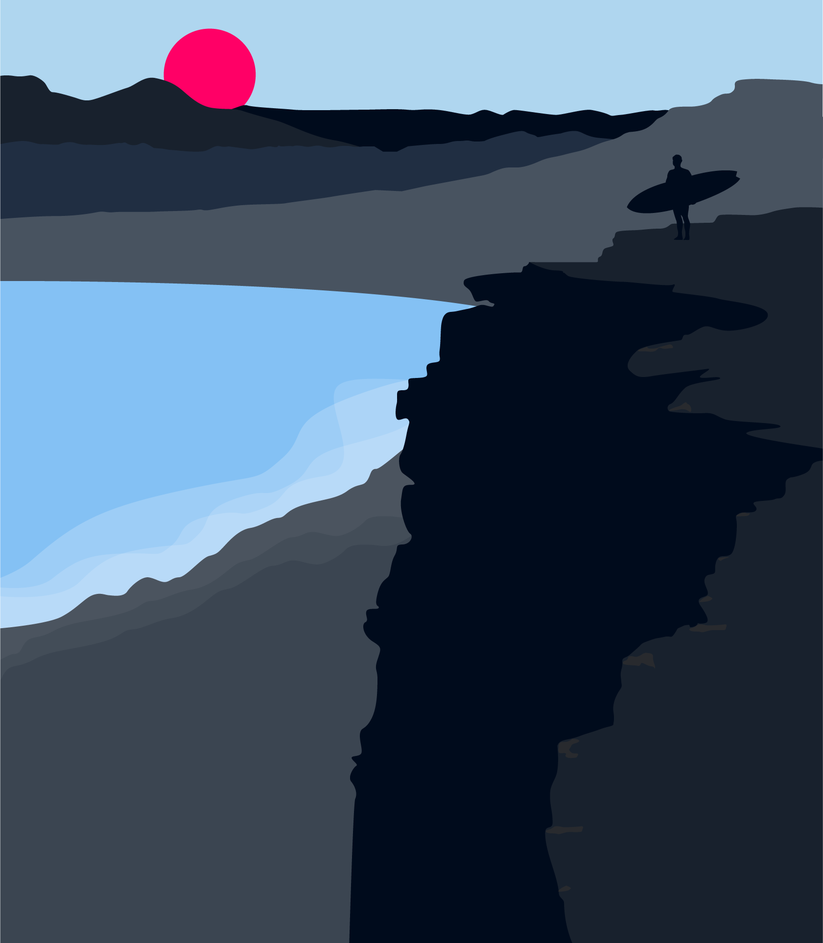 UI design for mobile app appdesign beachillustration figma mobileapp ui vectorart