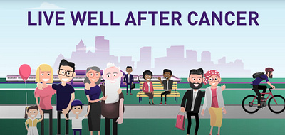 Peter Mac - Live Well After Cancer animation illustration motion graphics vector