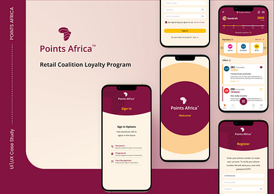 Points Africa Loyalty Platform africa android app app case study coalition loyalty design ios app loyalty mobile app ui user experience user interface ux