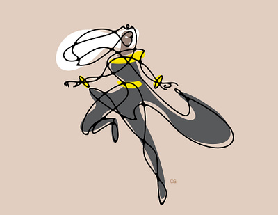 Women of Marvel Series: Storm comics design illustration lineart marvel mcu minimal storm vector xmen
