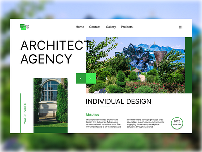 Landing page "Architect agency" agency architecture branding design graphic design illustration landing page logo typography ui ux архитектура