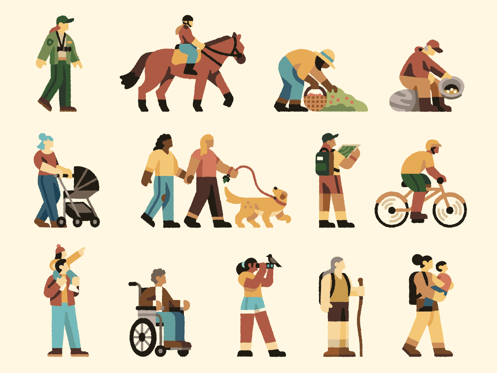 Example of Oregon Park Activity Icons