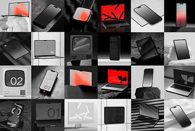 Tech Mockup Collection 3d animation branding graphic design iphone laptop logo macbook mockup motion graphics photoshop pro psd screen smartphone tech template ui web