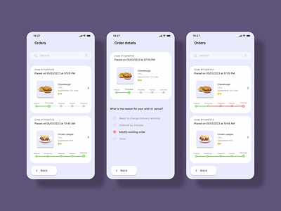 DailyUI 56: Breadcrumbs (Order Cancellation) app breadcrumbs cancel cancellation dailyui dailyui056 dailyui56 delivery design food history order track ui ux