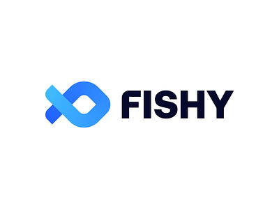 Fishy - Logo Concept 1 app application brand branding delivery fast fish friendly geometric logo logodesign memorable online sea seafood service simple symbol