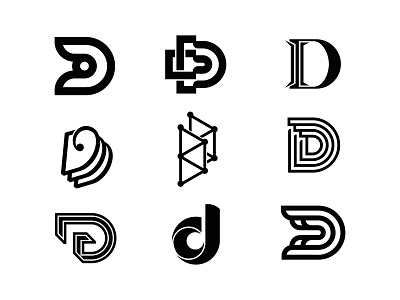 Letter D Exploration alphabet d letter monogram